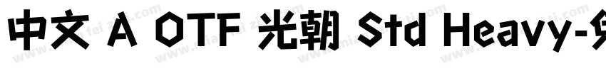 中文 A OTF 光朝 Std Heavy字体转换